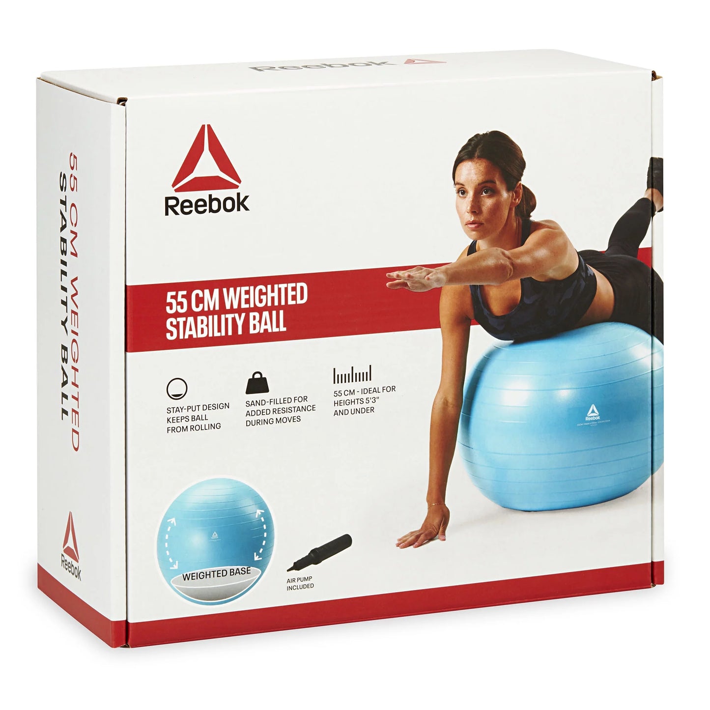 55Cm Small Weighted Stability Ball, Pump Included