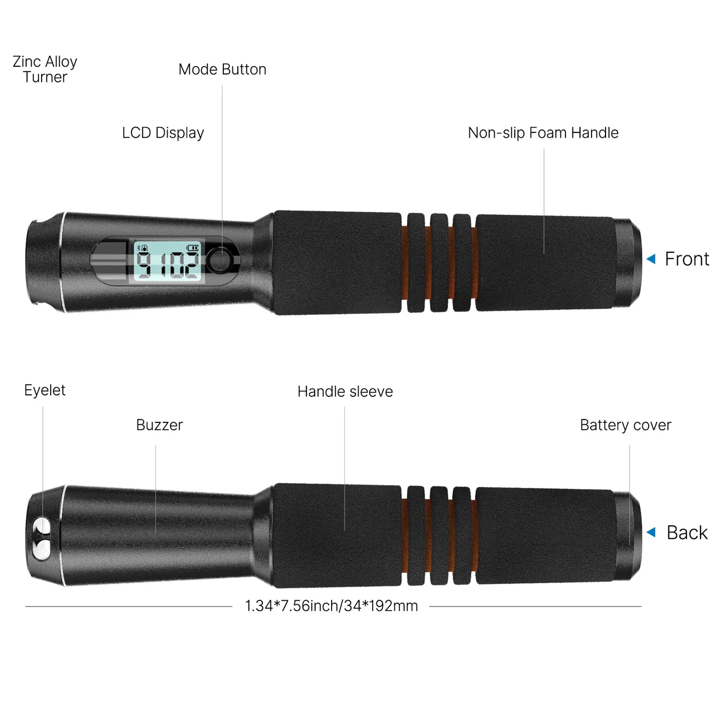 Smart Jump Rope, Fitness Skipping Rope with APP Data Analysis and HD LCD Display